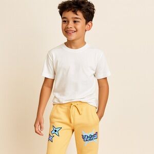 Plush Joggers Size 10 Ninja Graphic Jordan Craig Big Kids Sweatpants‎ Pockets